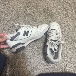 New Balance White and Black Sneakers